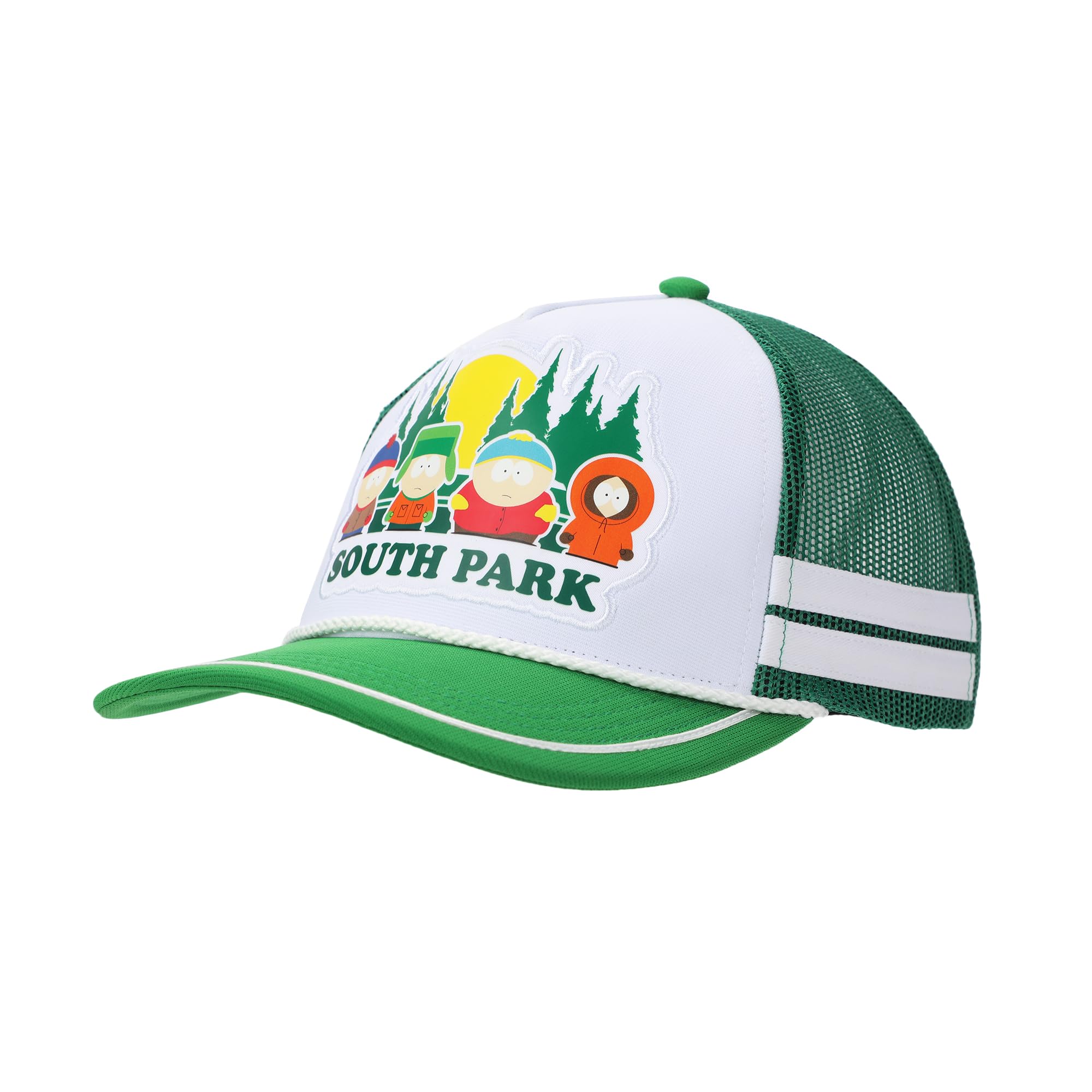 South Park Pine Tree Sunset Adult White Trucker Hat
