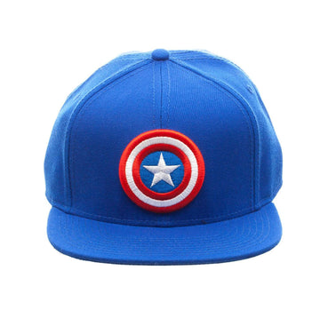 Bioworld Men’s Licensed Captain America Core Line Logo Snapback Hat O/S Blue