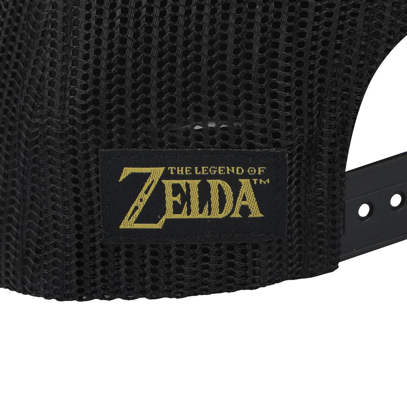 Bioworld The Legend of Zelda Gold Evergreen Logo Black Trucker Hat