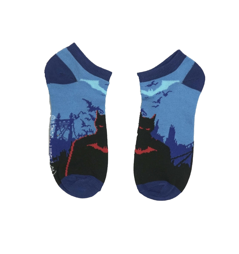 Batman DC Comics Superhero Adult Ankle Socks Pixel Bat on Skyline