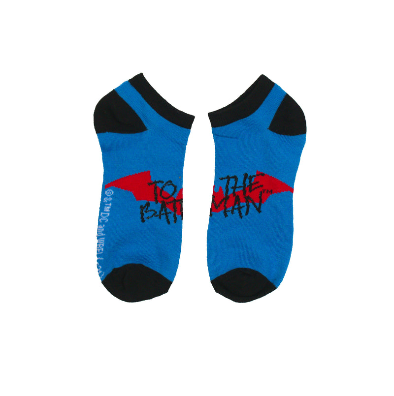 Batman DC Comics Superhero Adult Ankle Socks Red Bat Logo