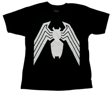 Spider-Man 2 Mens T-Shirt -Black Suit Spidey Costume Logo Front