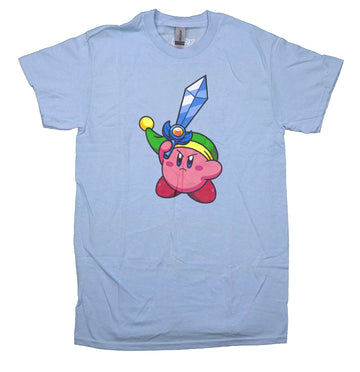 Kirby Mens T-Shirt - Zelda Sword & Hat Stance