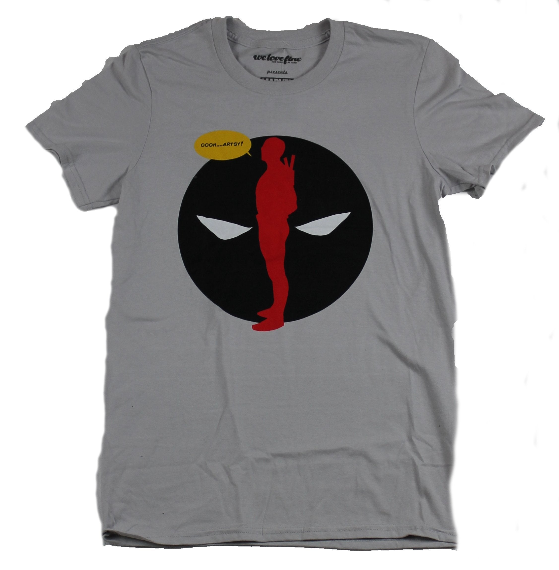 Deadpool (Marvel Comics) Mens T-Shirt - Artsy.. Deadpool On His Own Logo Image