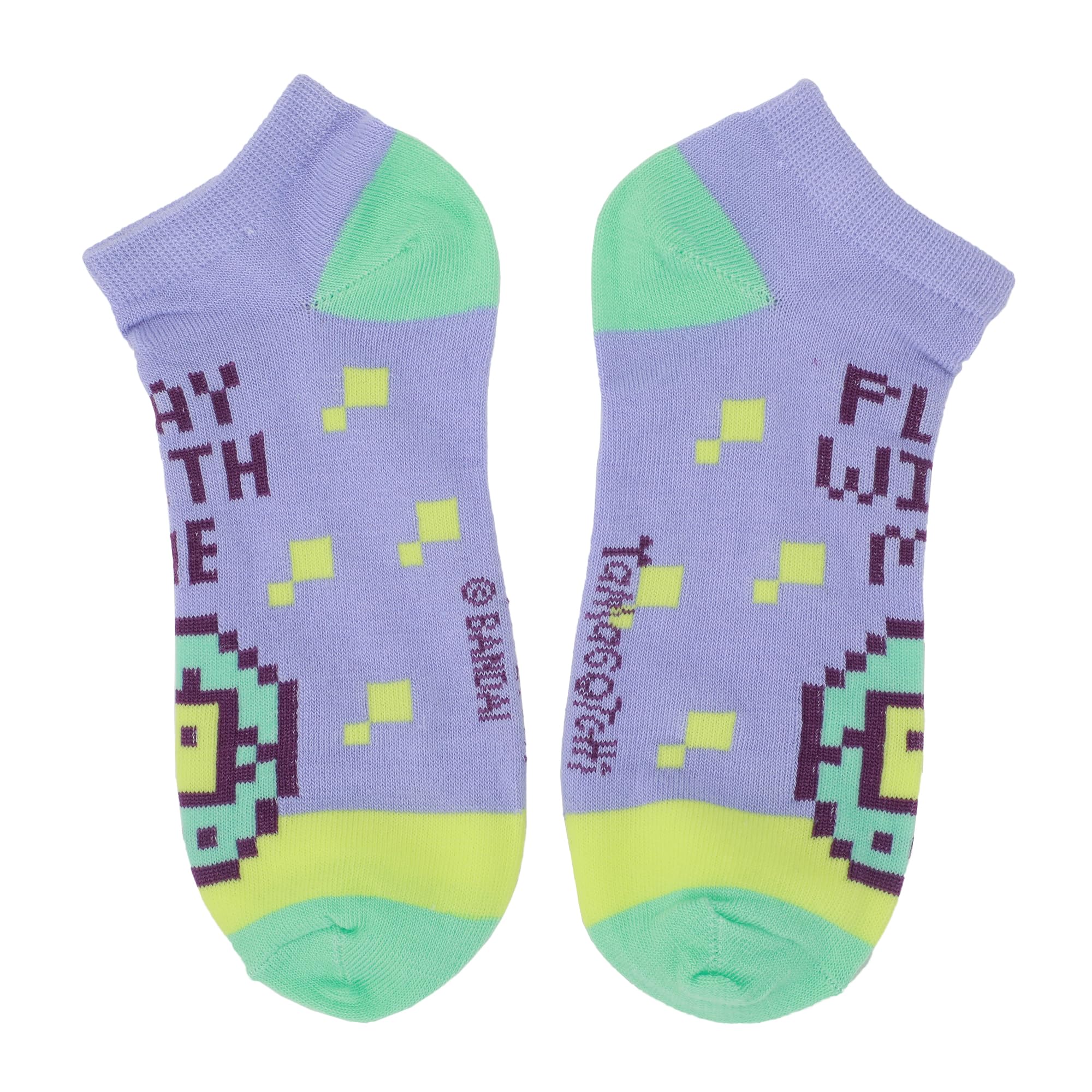 Bioworld Tamagotchi Pets Play With Me Women's 5-Pair Ankle Socks