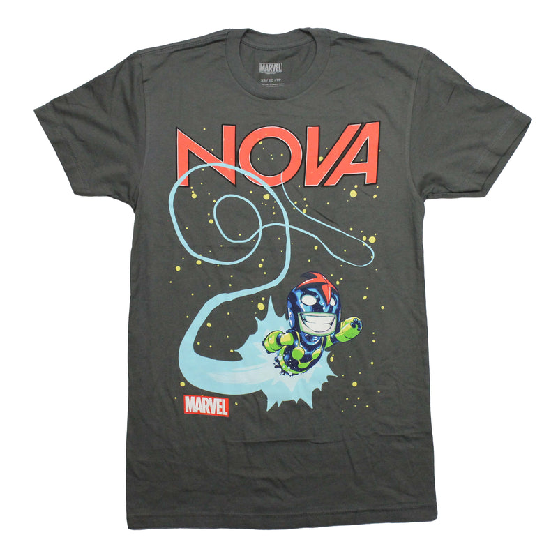 Nova Mens T-Shirt - Chibi Skottie Younng Art Flying Below Name
