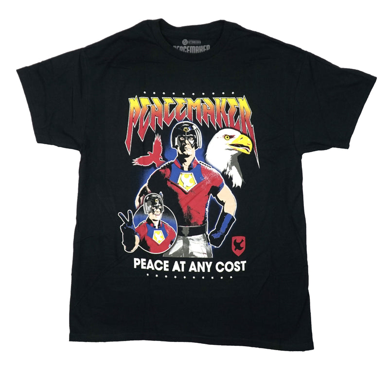Peacemaker Mens T-Shirt - DC Comics Peace Sign Pose Peace At Any Cost