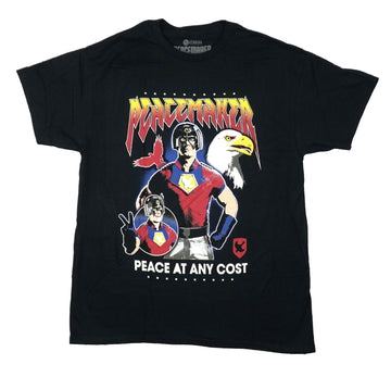 Peacemaker Mens T-Shirt - DC Comics Peace Sign Pose Peace At Any Cost