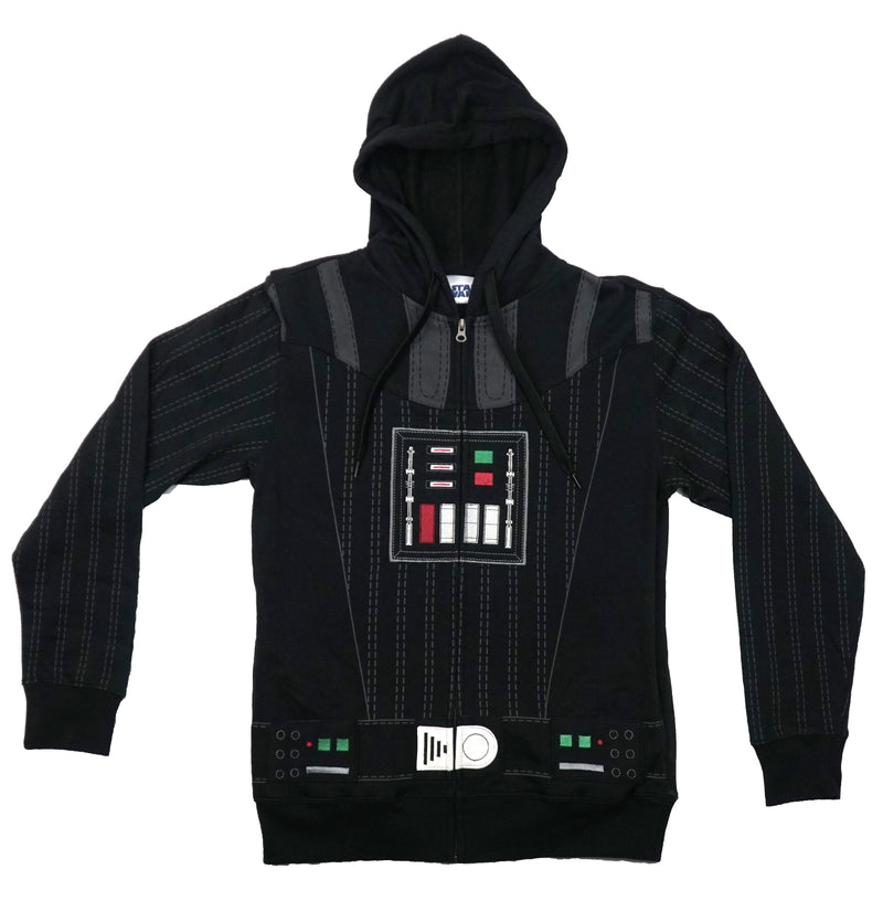 Star Wars Mens Hoodie - Zip Up Darth Vader Cosplay Jacket