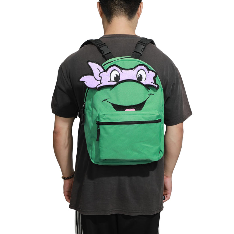 Bioworld Unisex KidsTeenage Mutant Ninja Turtles Interchangeable Characters 16.5" Reversible Backpack (Little Kid/Big Kid) Aop One-Size
