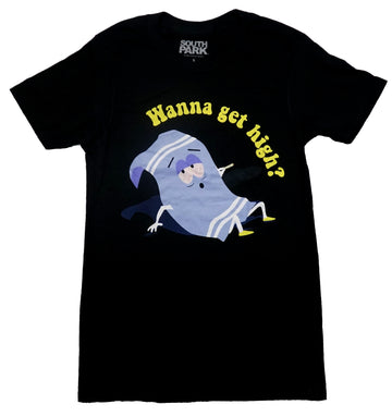 South Park Mens T-Shirt - Towelie Wanna Get High?