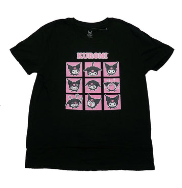 Kuromi Mens T-Shirt - Nine Panel Facial Gestures Boxes