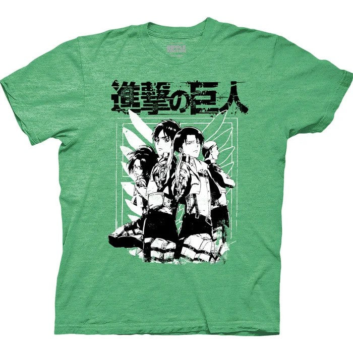 Attack on Titan Mens T-Shirt Scout Regiment Group Under Logo - Inmyparentsbasement.com