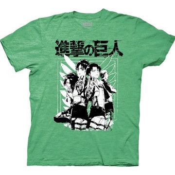 Attack on Titan Mens T-Shirt Scout Regiment Group Under Logo