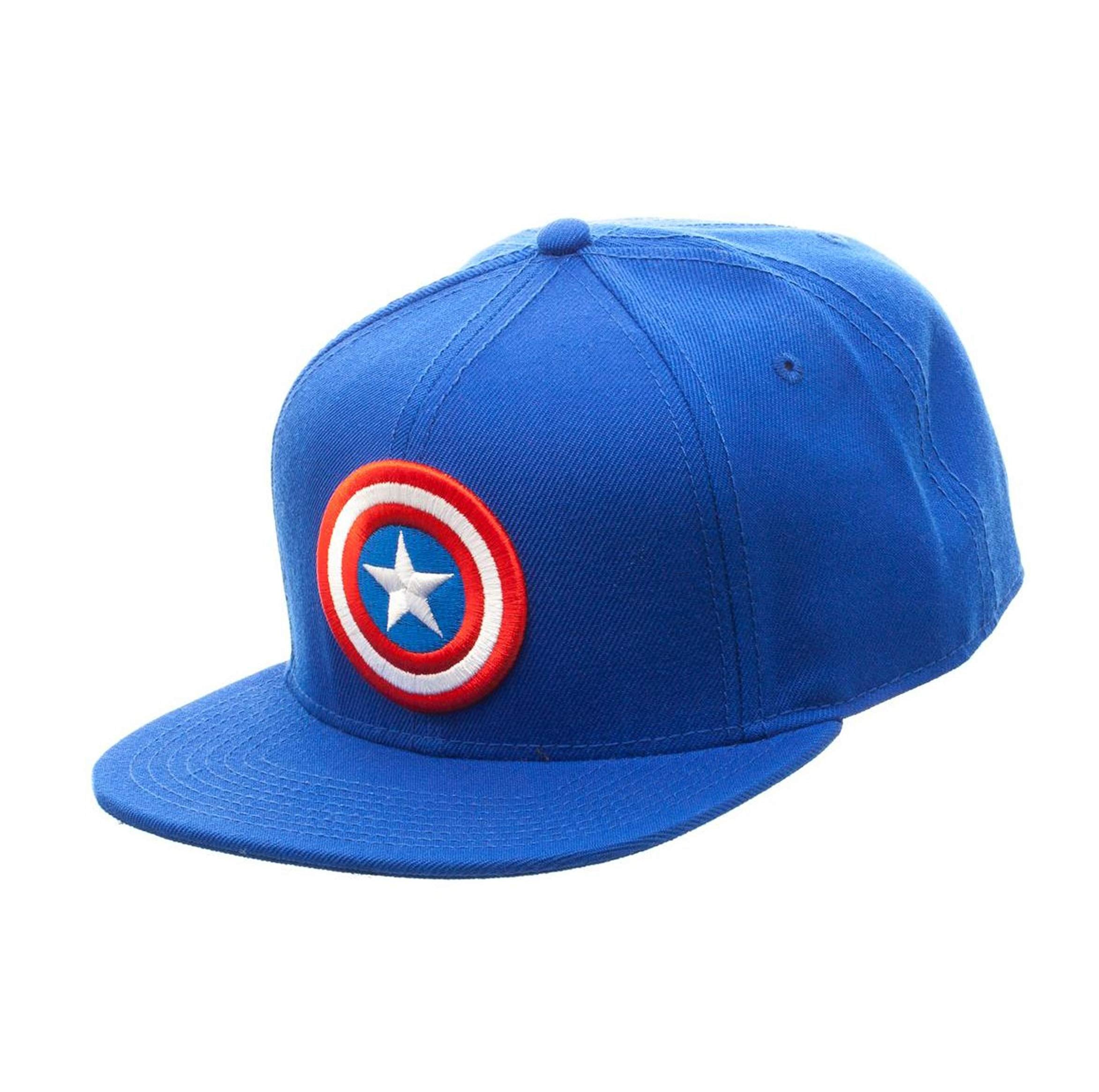 Bioworld Men’s Licensed Captain America Core Line Logo Snapback Hat O/S Blue