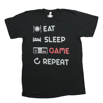 Nintendo Mens T-Shirt - Eat, Sleep, Game and Repeat