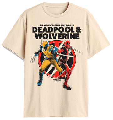 Deadpool & Wolverine Mens T-Shirt - Best Bubs? Duo in Combo Logo Image