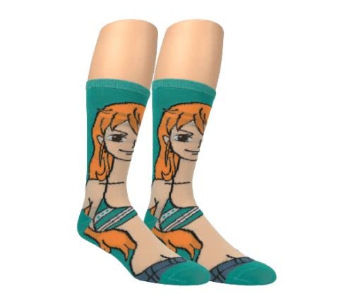 Ripple Junction One Piece Anime Straw Hat Pirates Adult Crew Socks 2-Pairs Officially Licensed