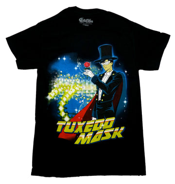 Sailor Moon Mens T-Shirt - Tuxedo Max Rose Magic Over Name