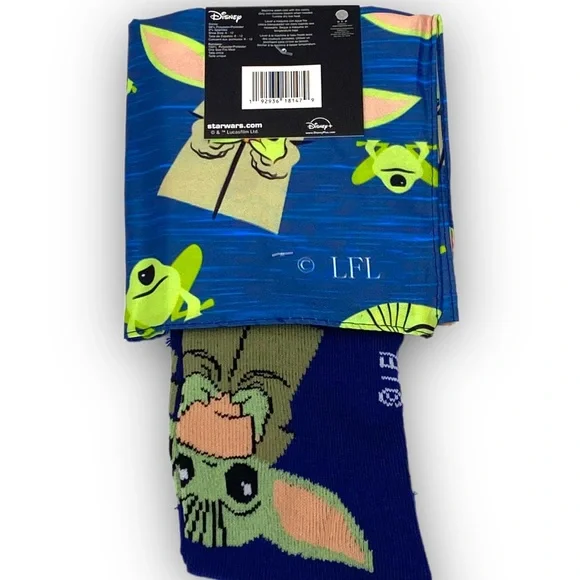 The Mandalorian Baby Yoda Grogu Socks and Bandana Set