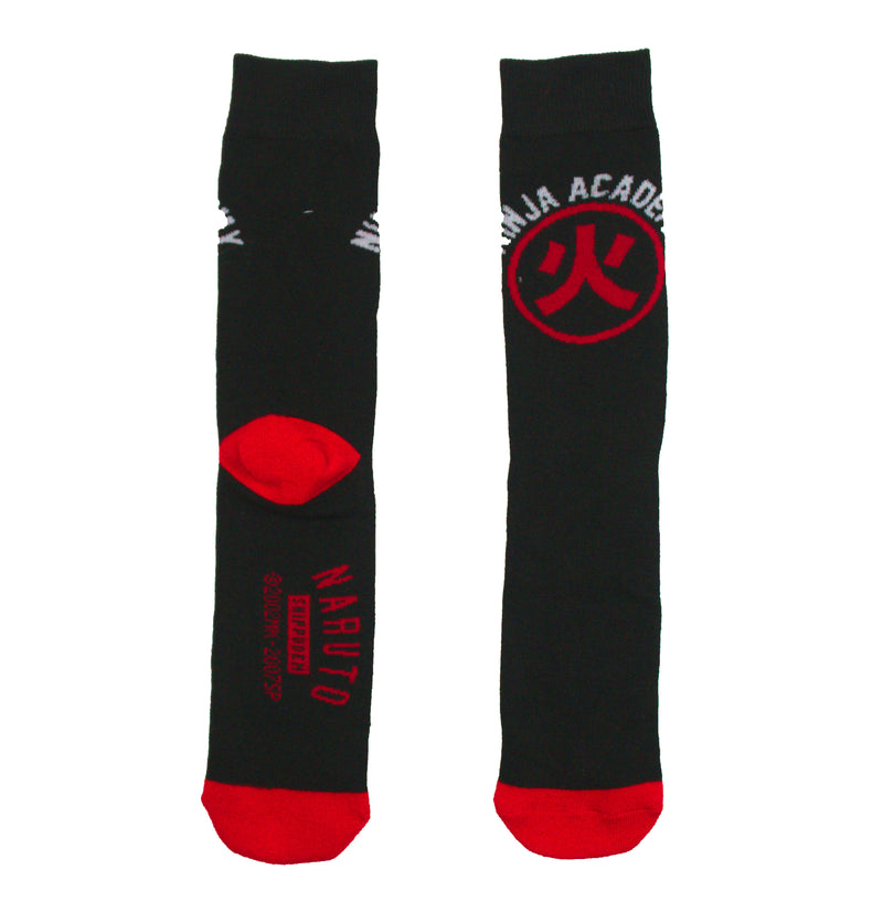 Naruto Ichiraku Ramen Shop Ninja Academy logo Men's Crew sock