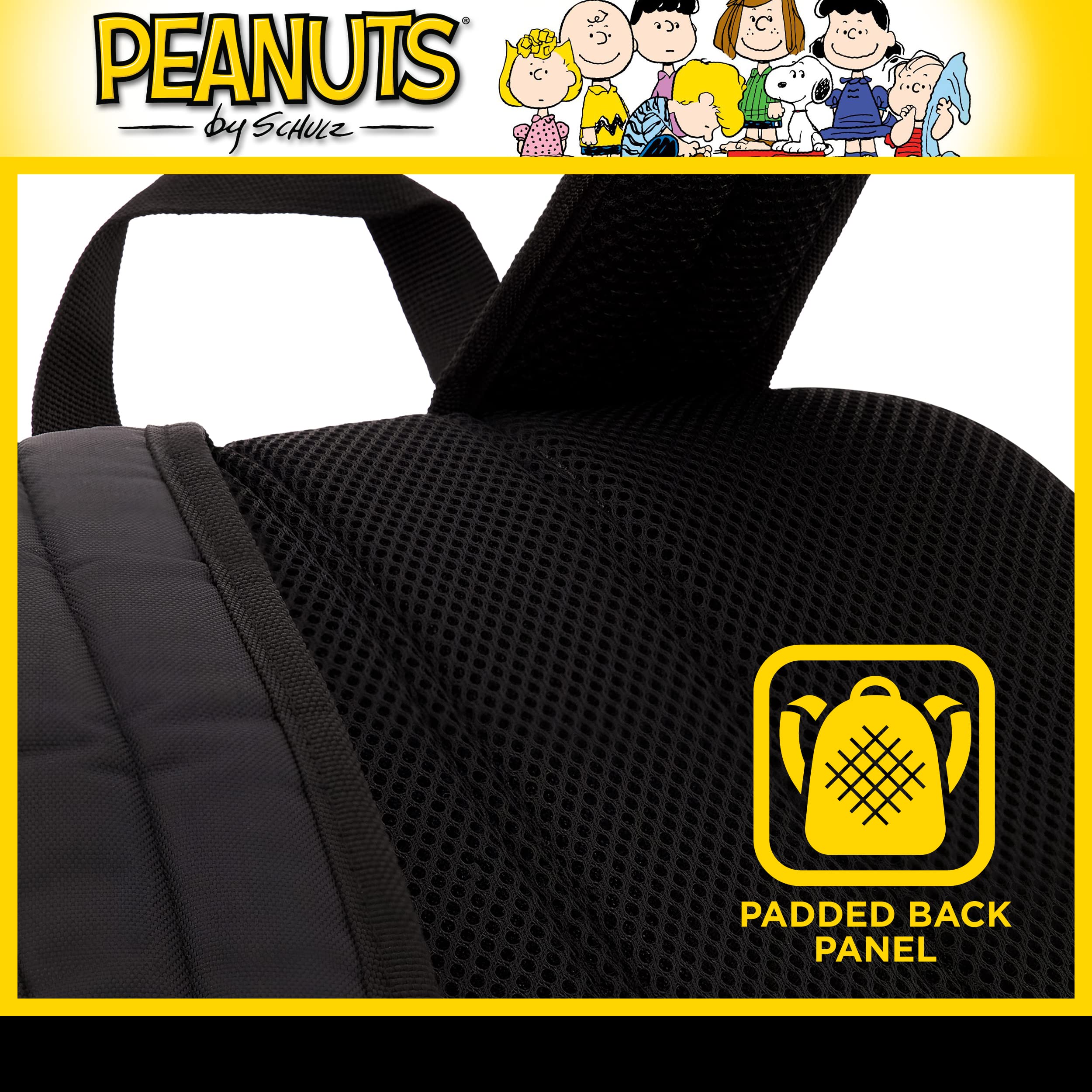 Peanuts 13 Inch Sleeve Backpack, Snoopy, Charlie Brown and Woodstock Padded Computer Bag for Commute or Travel, Multi