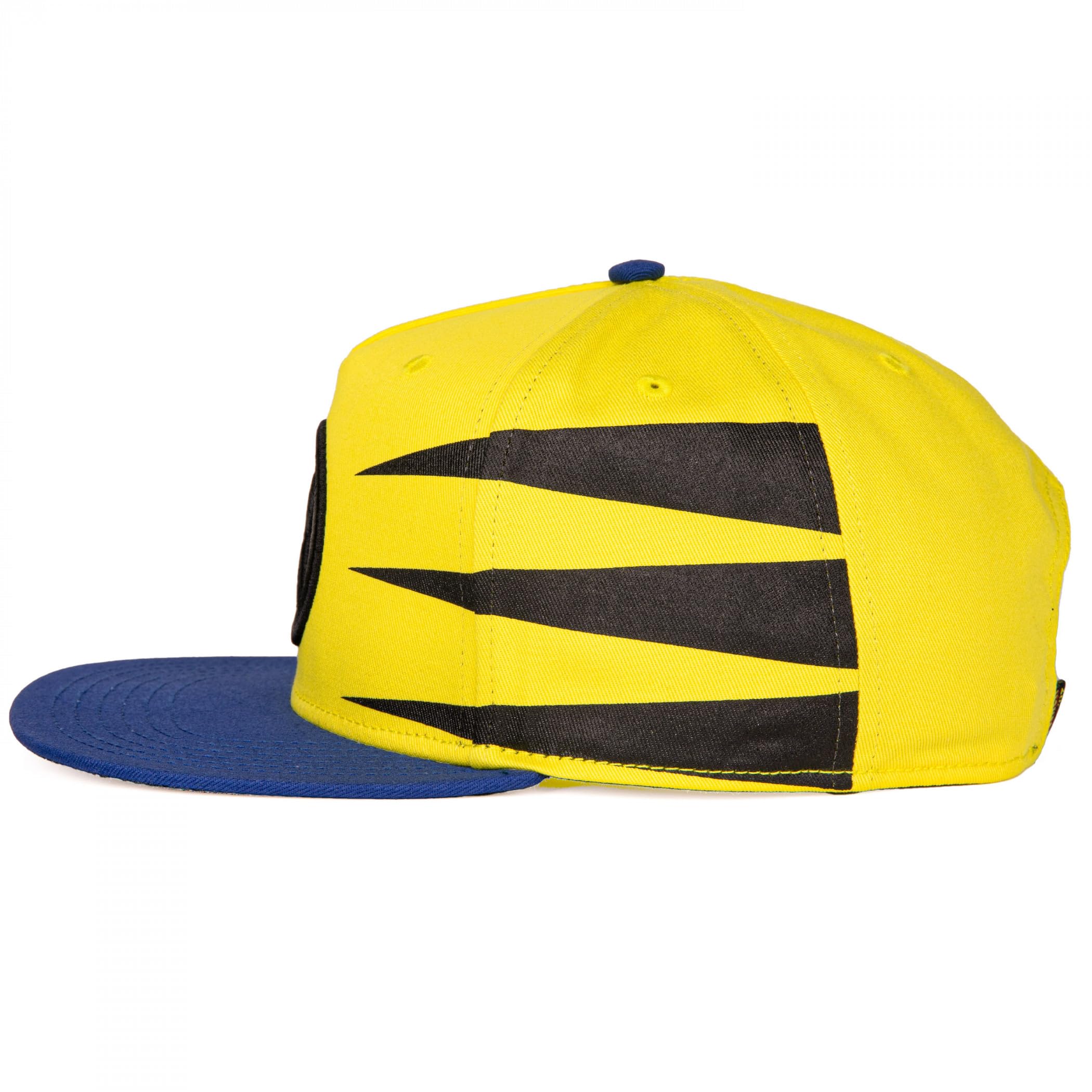 X-Men Wolverine Under Bill Art Flat Brim Hat Yellow