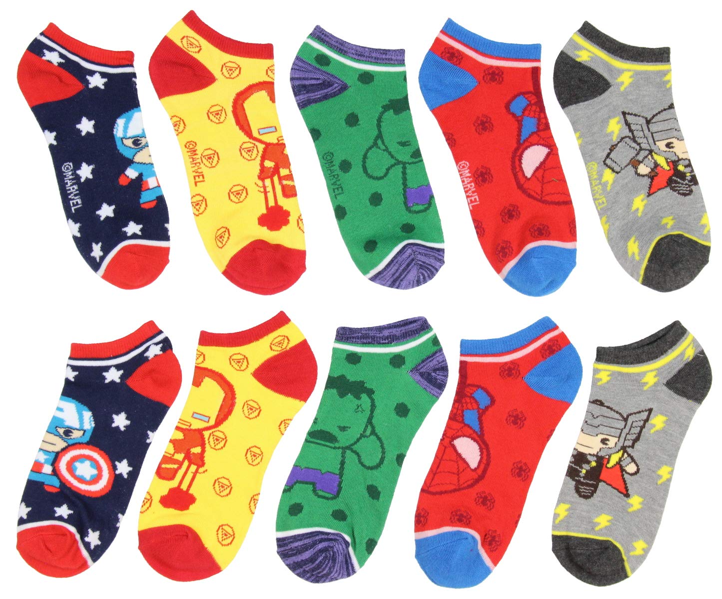 Bioworld Adult Various Mix and Match No Show Ankle Sock Sets For Men and Women