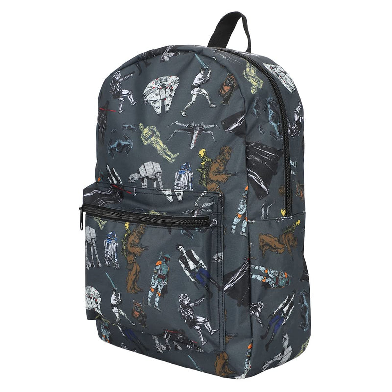 Bioworld Star Wars Multi Character AOP Adult 17" Laptop Backpack