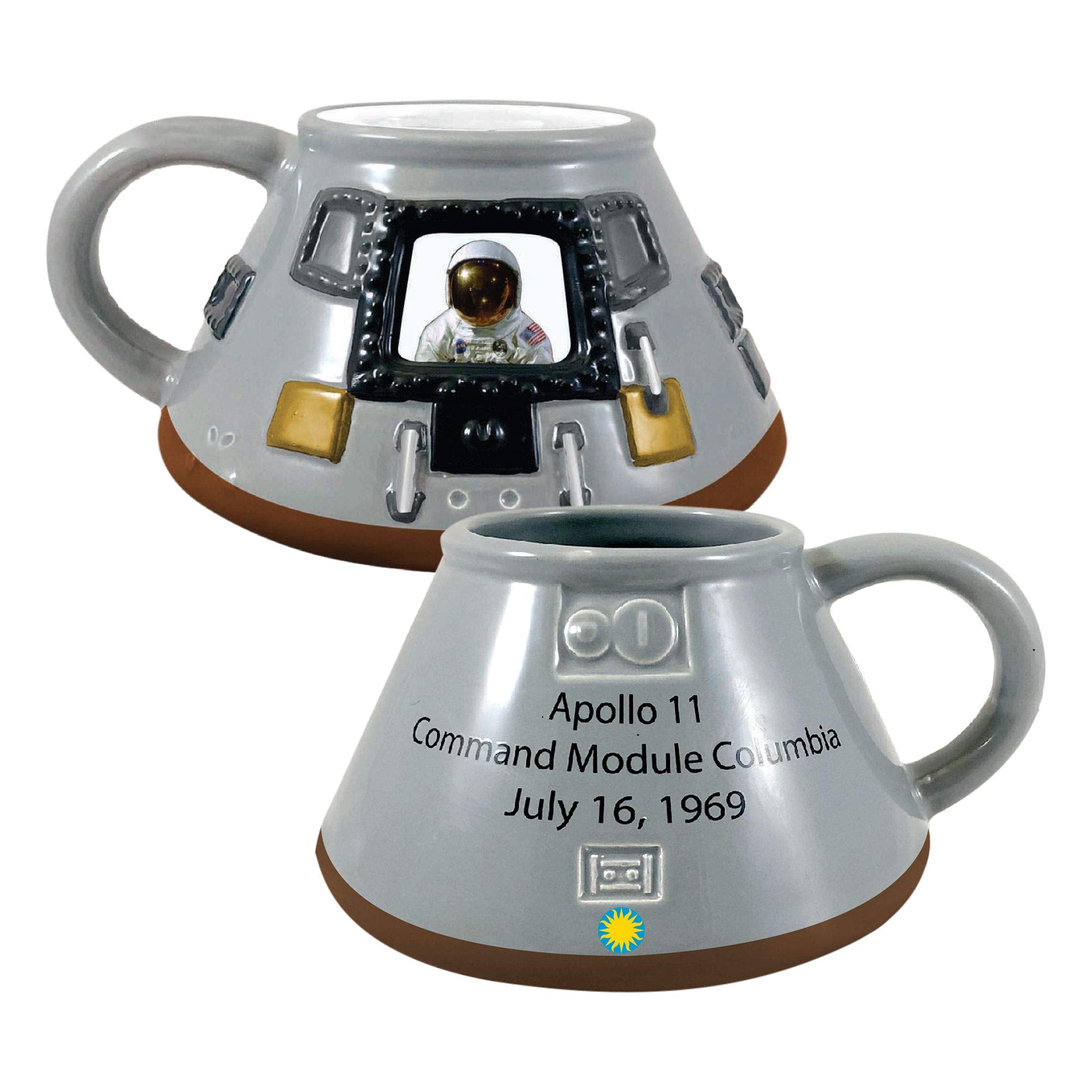 Vandor Smithsonian Apollo 11 Module 20 Oz. Sculpted Ceramic Mug, Gray