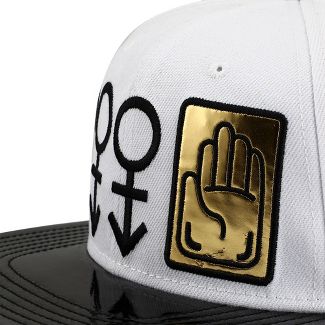 Jojo's Bizarre Adventure Cosplay White Patent Faux Leather Hat