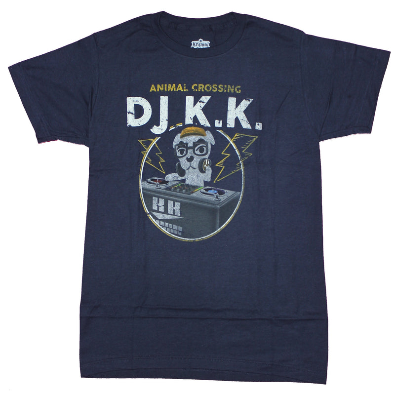 Animal Crossing New Horizon Mens T-Shirt  - DJ K.K Distressed Circle Image