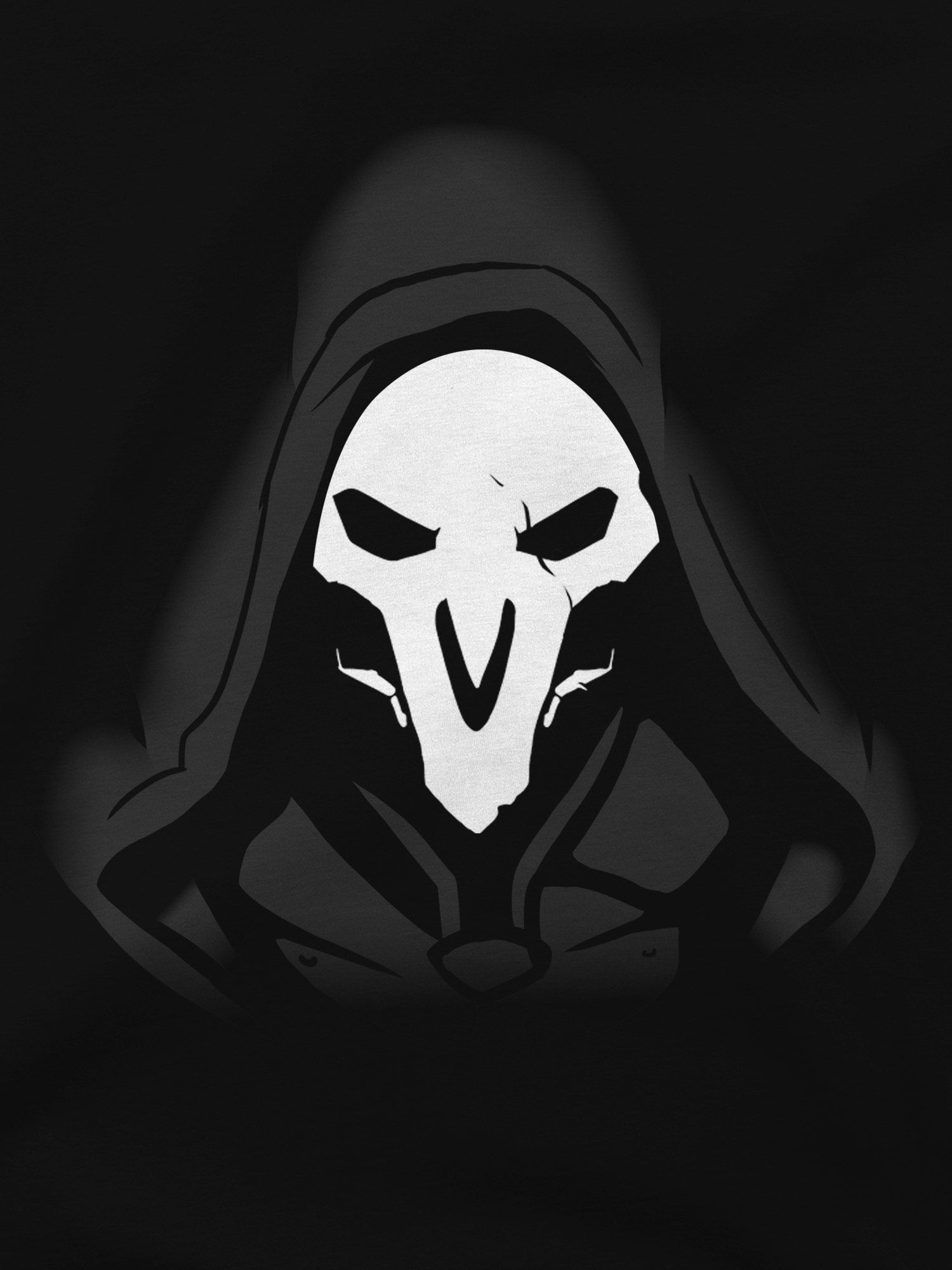 Overwatch Mens T-Shirt - Reaper Remorseless Scary Face Image