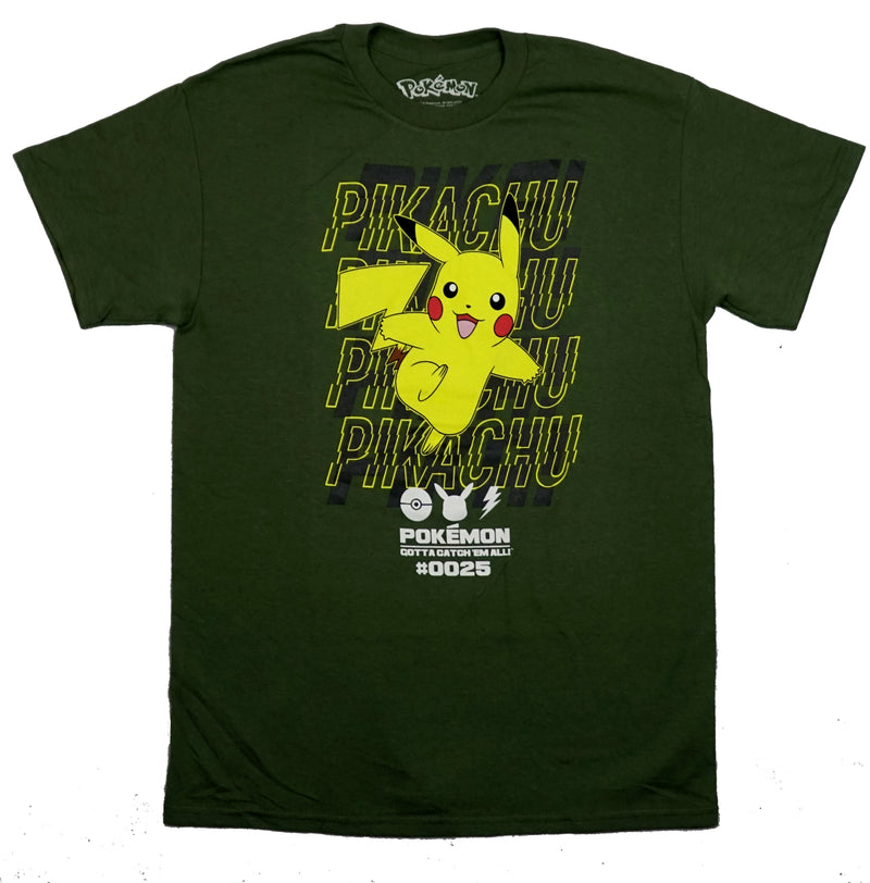 Pokemon Mens T-Shirt - Over Repeat Pikachu #0025