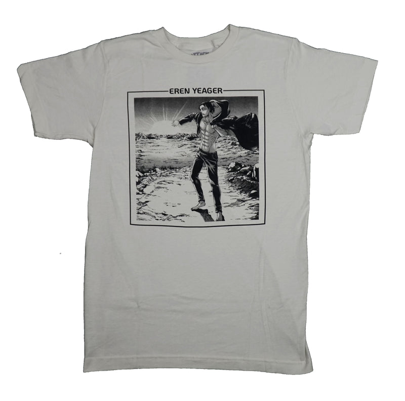 Attack on Titan Mens T-Shirt - Eren Yeager Barefoot in Mountains