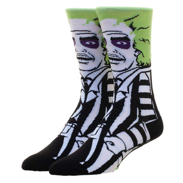Bioworld Beetlejuice 360 Men's Character Crew Socks