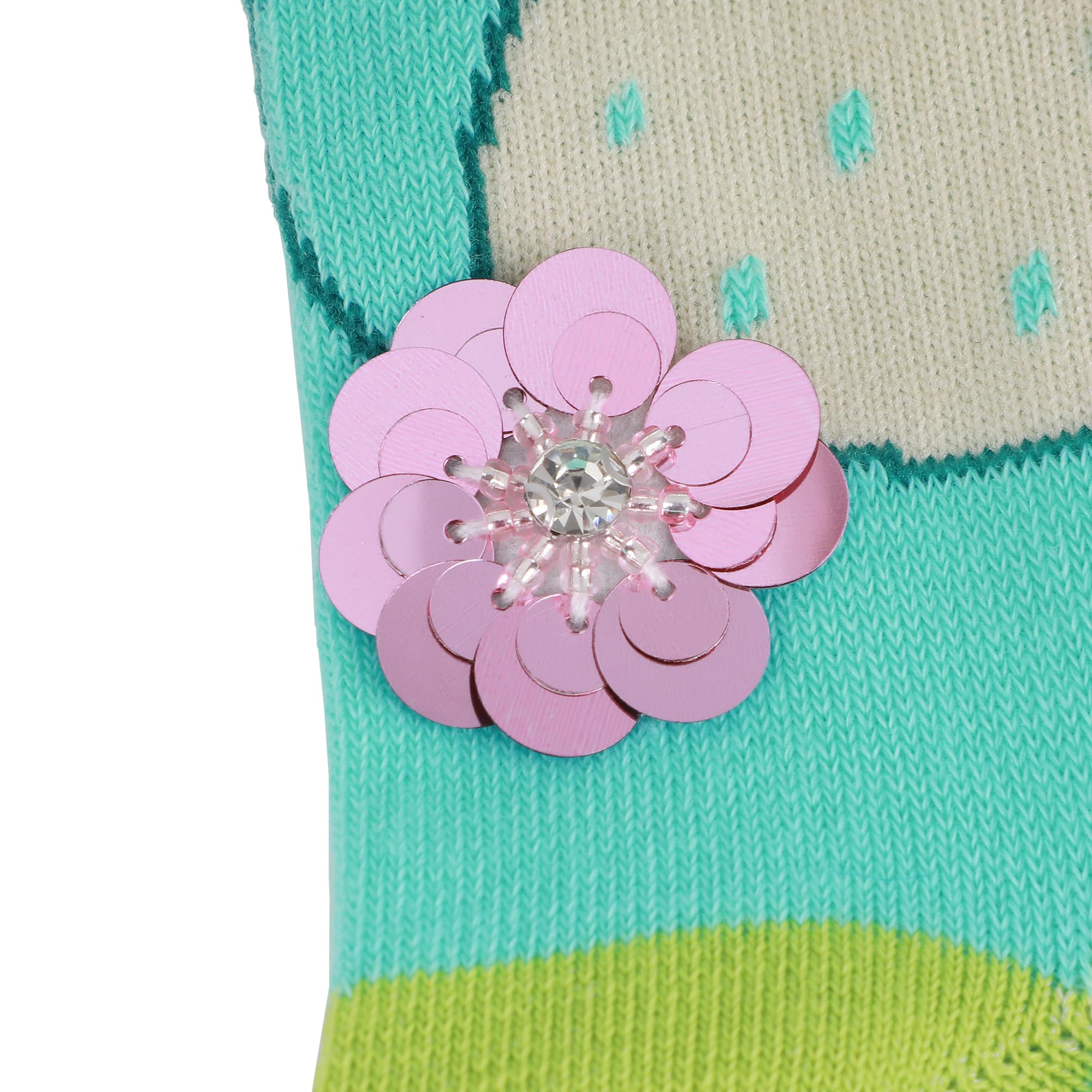 Bioworld Squishmallows Winston & 3D Flowers Women's Casual Crew Socks, Blue