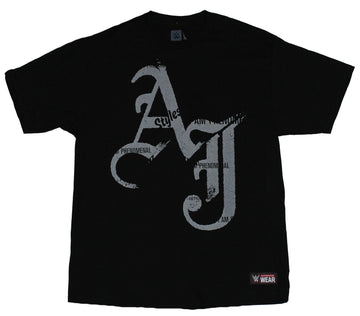 WWE Mens T-Shirt - AJ Styles Letters And Words I Am Phenomial Words