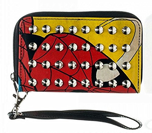 Spider-Man Studded Zip Around Wristlet Wallet