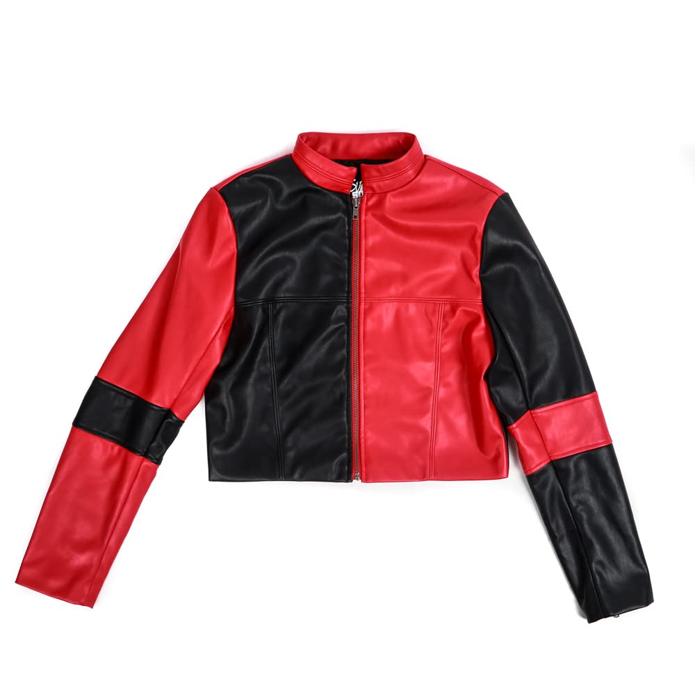 Harley Quinn Faux Leather Moto Jacket