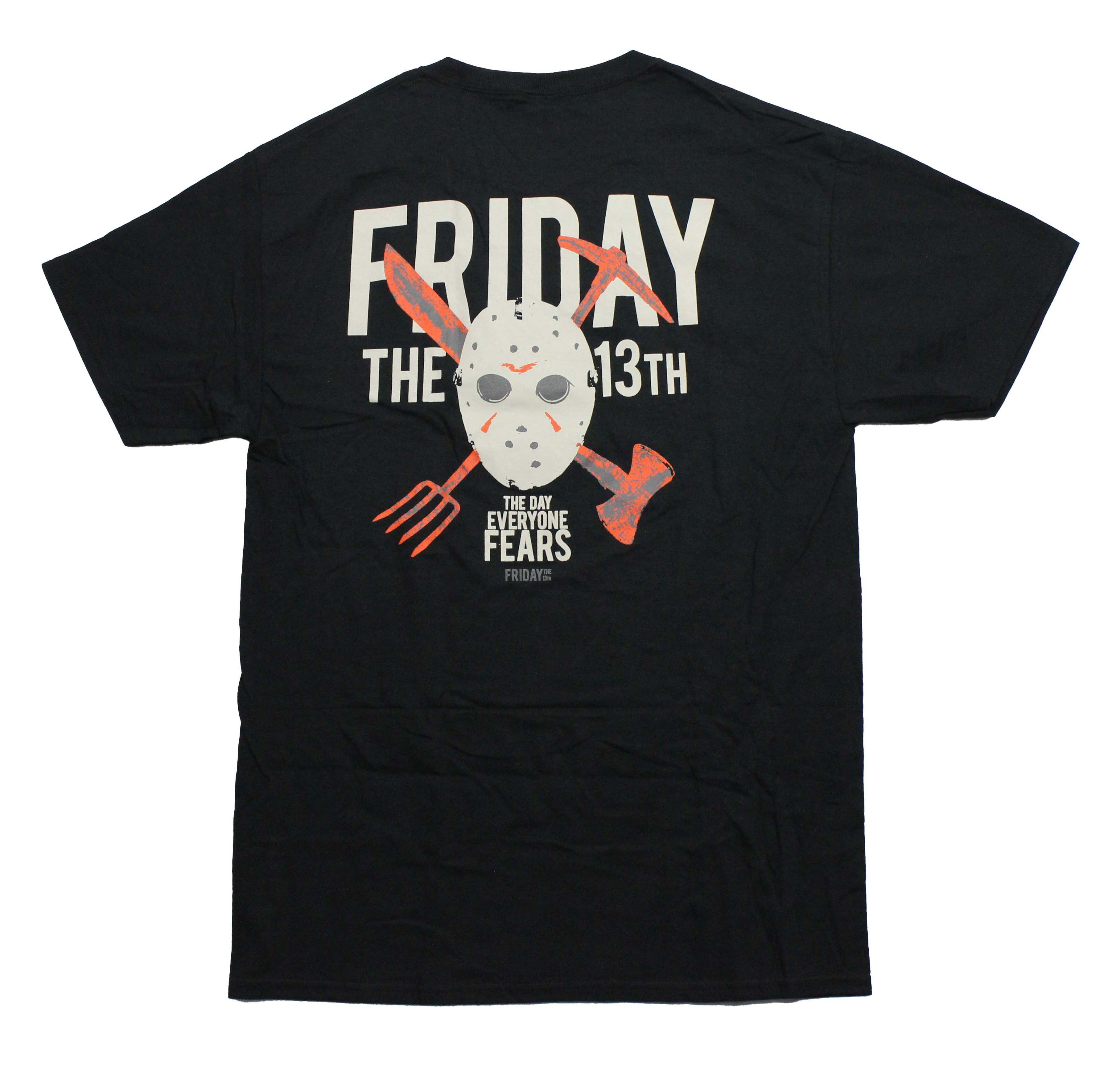 Friday the 13th  Mens T-Shirt - Lapel Jason Mask Day Everyone Fears Back