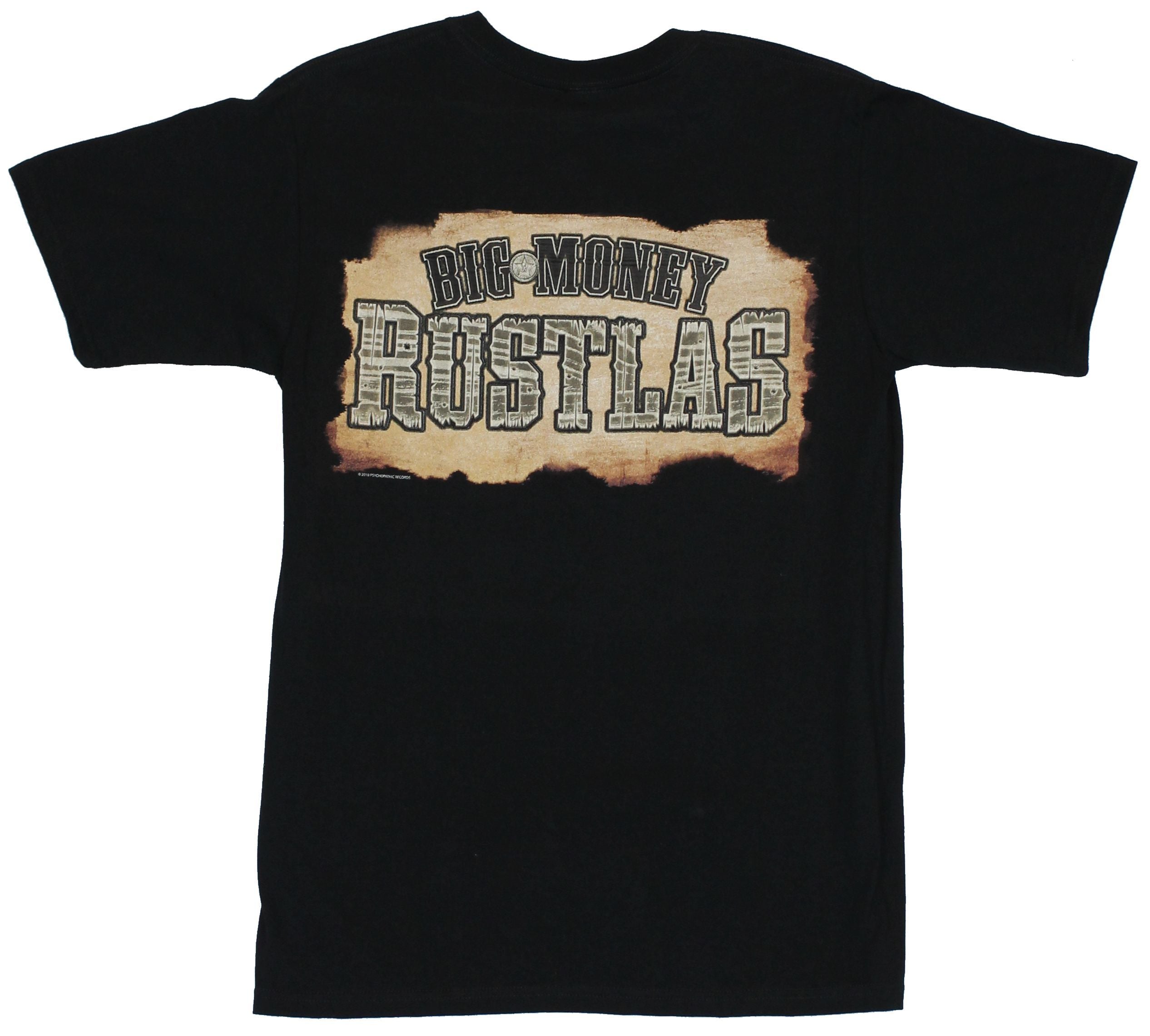 Insane Clown Posse Mens T-Shirt  - ICP Big Money Rustlas Dirty Sanchez on Bla
