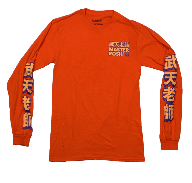 Dragon Ball Z Mens Long Sleeve T-Shirt - Master Roshi Kanji Logo Roshi - Inmyparentsbasement.com