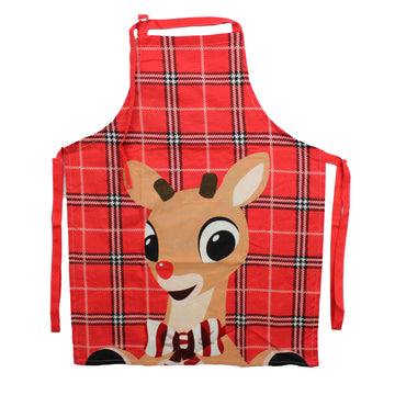 Rudolph the Red Nosed Reindeer Kitchen Christmas Cooking Apron, 24 x 36 Inch