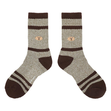 Bioworld Yellowstone Logo Men's Athletic Camping Crew Socks
