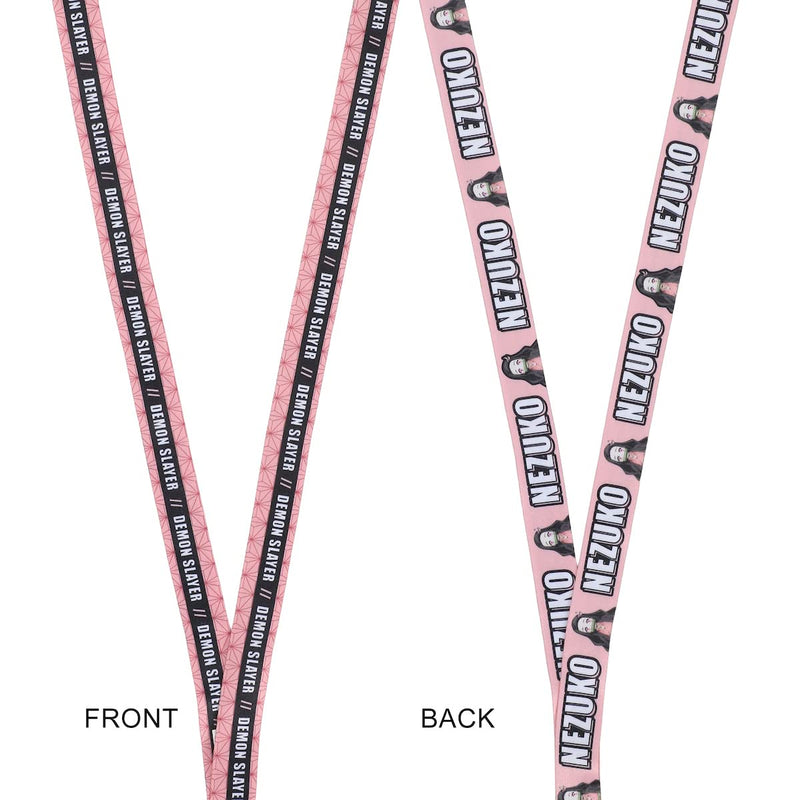 Demon Slayer Nezuko Lanyard with Neck Breakaway and Metal Charm