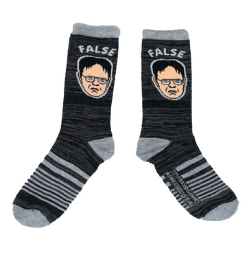 The Office Dwight False Face Crew Socks
