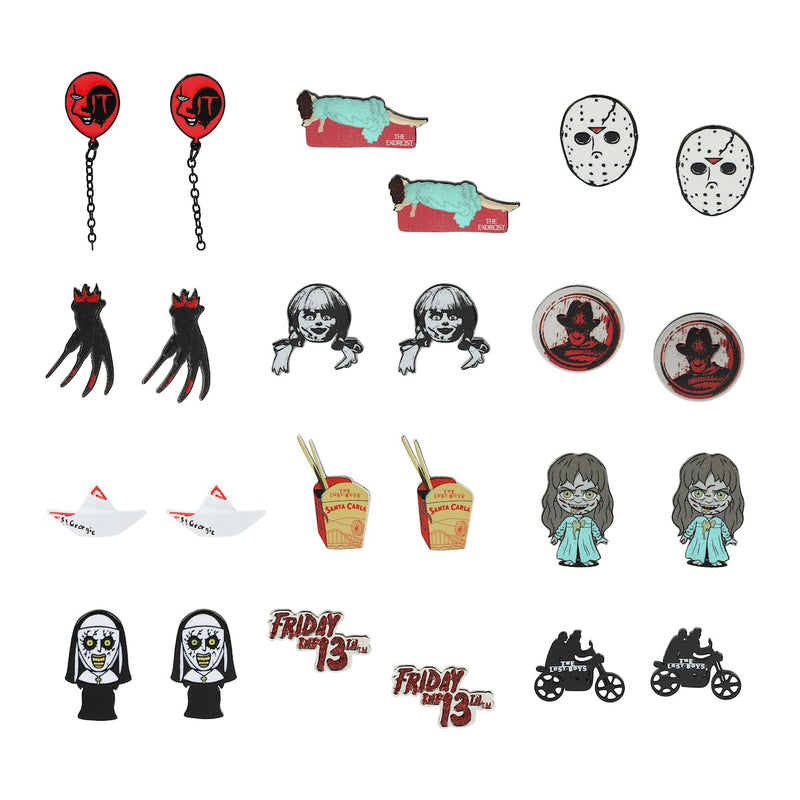 Horror Movie Icons Women's 12-Pack Earring Set - Inmyparentsbasement.com