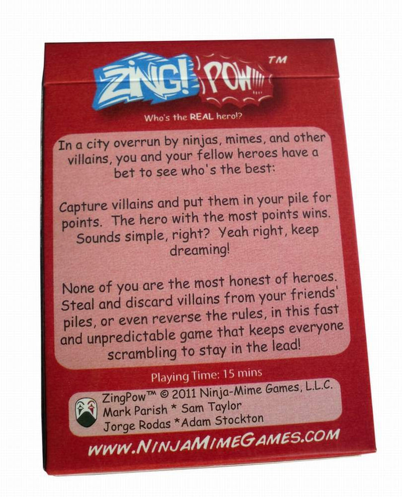 ZingPow: The Zany Comic Book Hero Card Game