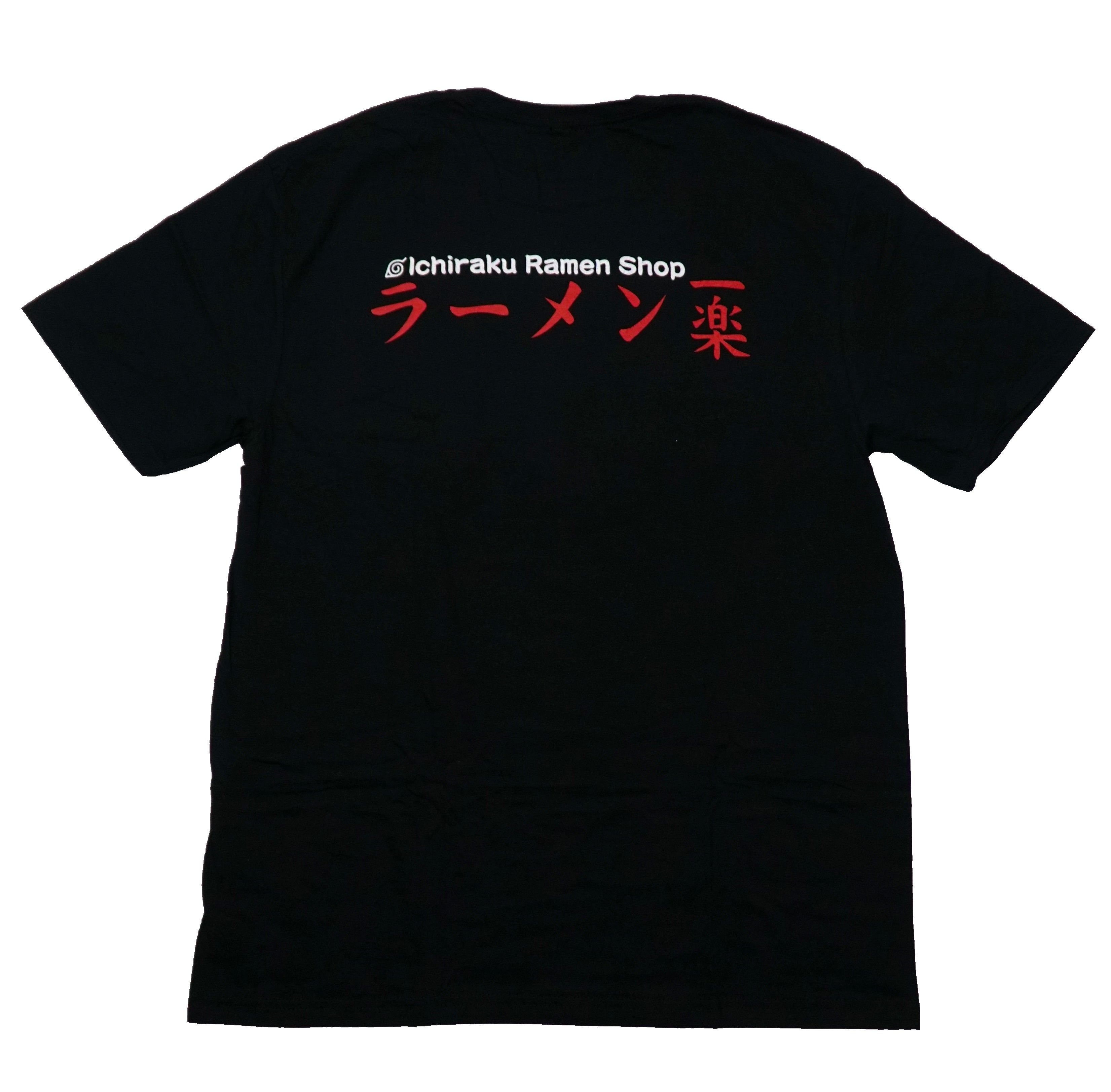 Naruto Shippuden Mens T-Shirt - Ramen Shop Logo Back Naruto Eating